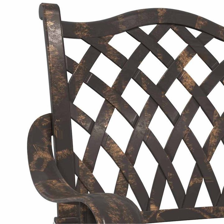 Have Stol med pude 2 pcs Bronze 55 x 56.5 x 91cm Aluminium