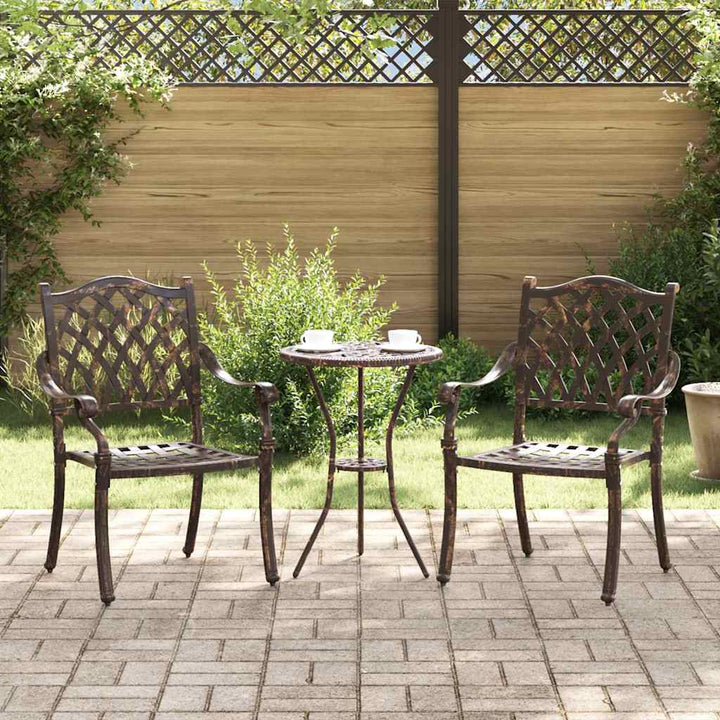 Have Stol med pude 2 pcs Bronze 55 x 56.5 x 91cm Aluminium
