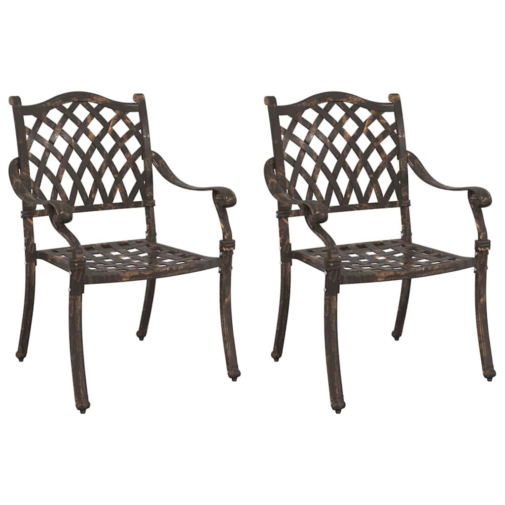 Have Stol med pude 2 pcs Bronze 55 x 56.5 x 91cm Aluminium