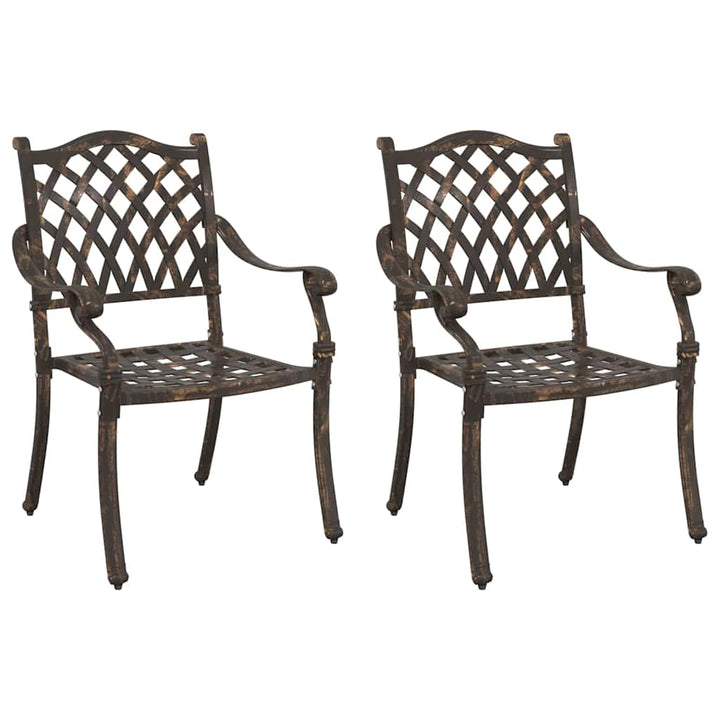Have Stol med pude 2 pcs Bronze 55 x 56.5 x 91cm Aluminium