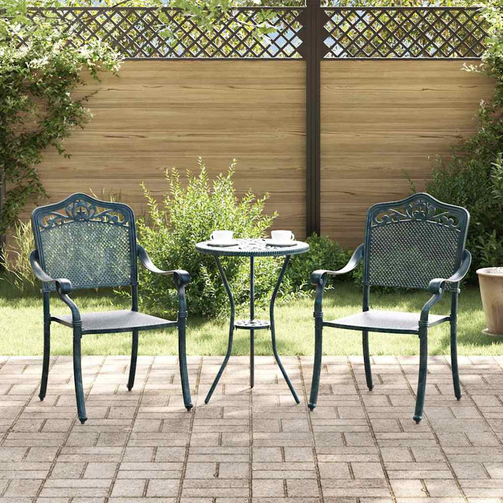 Have Stol 2 pcs Grøn 55 x 56.5 x 91cm Aluminium