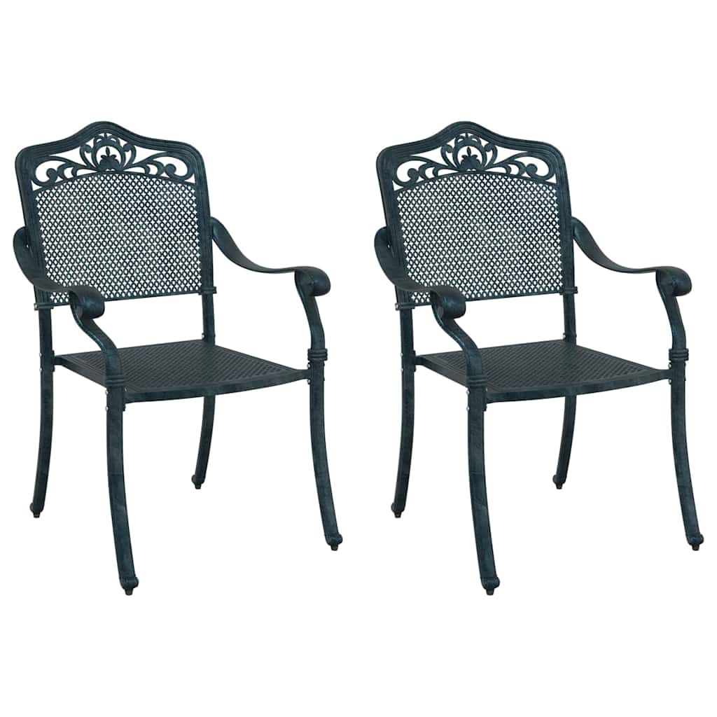 Have Stol 2 pcs Grøn 55 x 56.5 x 91cm Aluminium