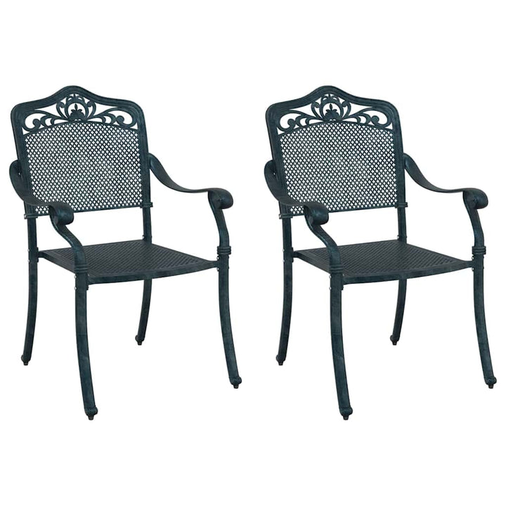 Have Stol 2 pcs Grøn 55 x 56.5 x 91cm Aluminium