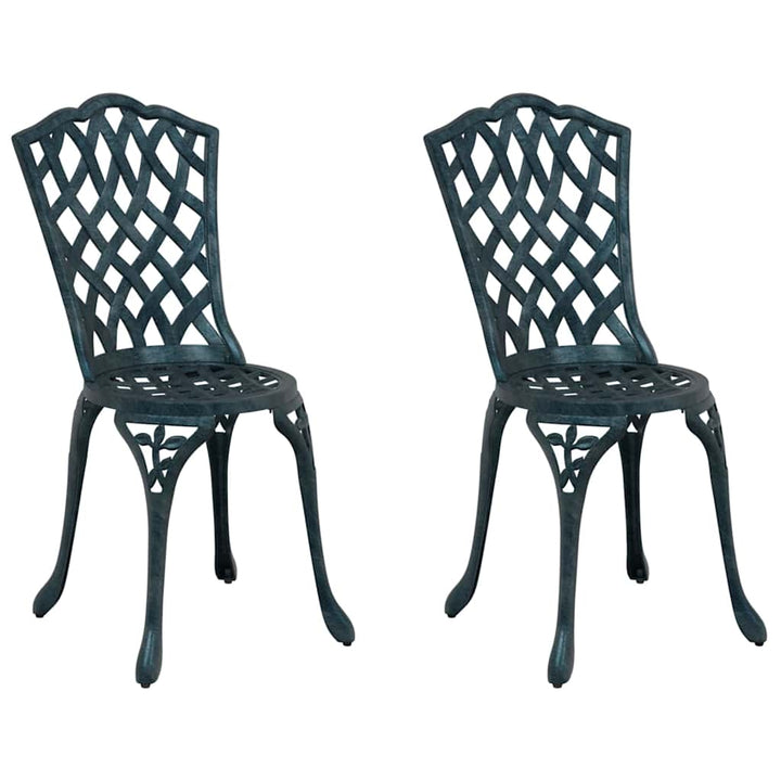 Have Stol med pude 2 pcs Grøn 55 x 56.5 x 91cm Aluminium