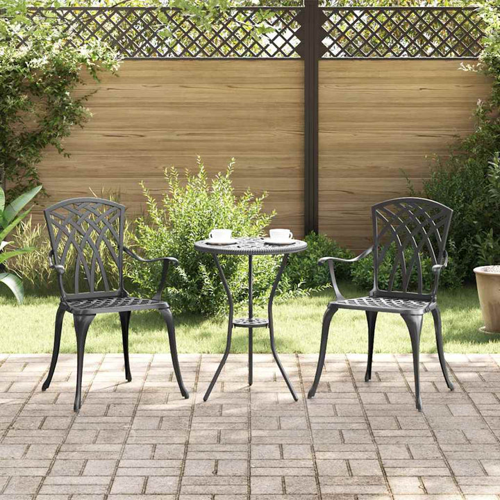 Have Stol 2 pcs Sort 55 x 56.5 x 91cm Aluminium