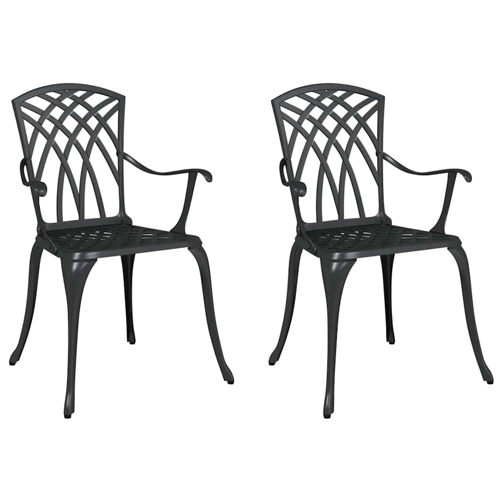Have Stol 2 pcs Sort 55 x 56.5 x 91cm Aluminium