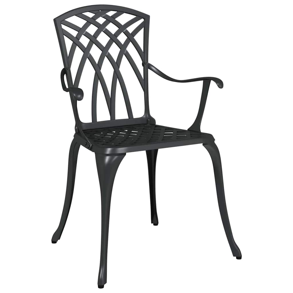 Have Stol 2 pcs Sort 55 x 56.5 x 91cm Aluminium
