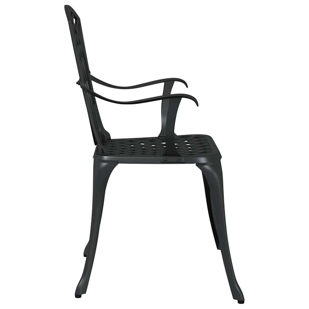Have Stol 2 pcs Sort 55 x 56.5 x 91cm Aluminium