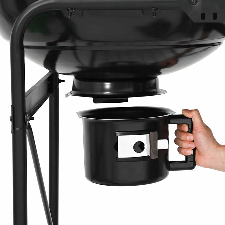 Udendørs grill med hjul Sort 96 x 72 x 113 cm Metal