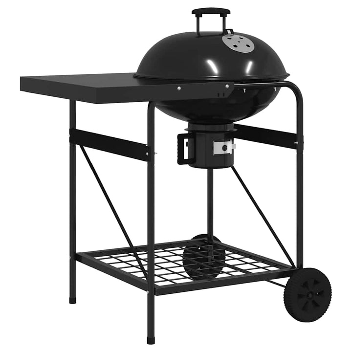 Udendørs grill med hjul Sort 96 x 72 x 113 cm Metal
