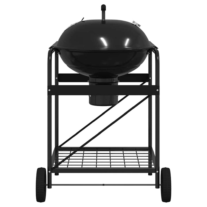 Udendørs grill med hjul Sort 96 x 72 x 113 cm Metal