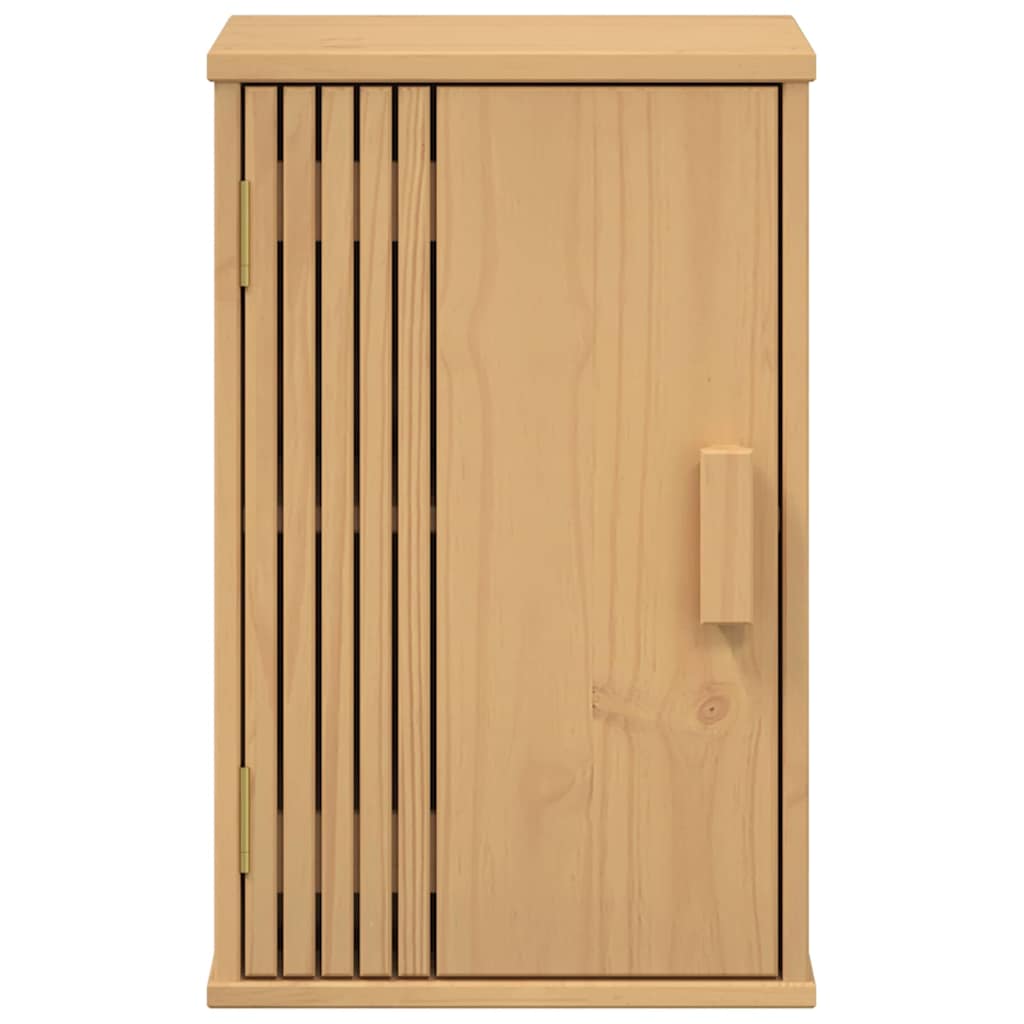 Badeværelsessæt 3 pcs Brun 114 x 43 x 73.5 cm Massivt fyrretræ