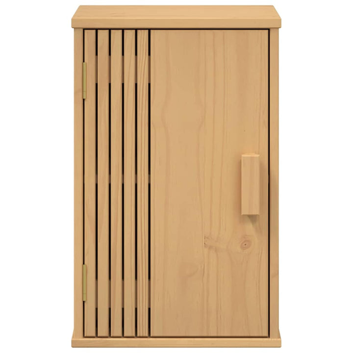 Badeværelsessæt 3 pcs Brun 114 x 43 x 73.5 cm Massivt fyrretræ