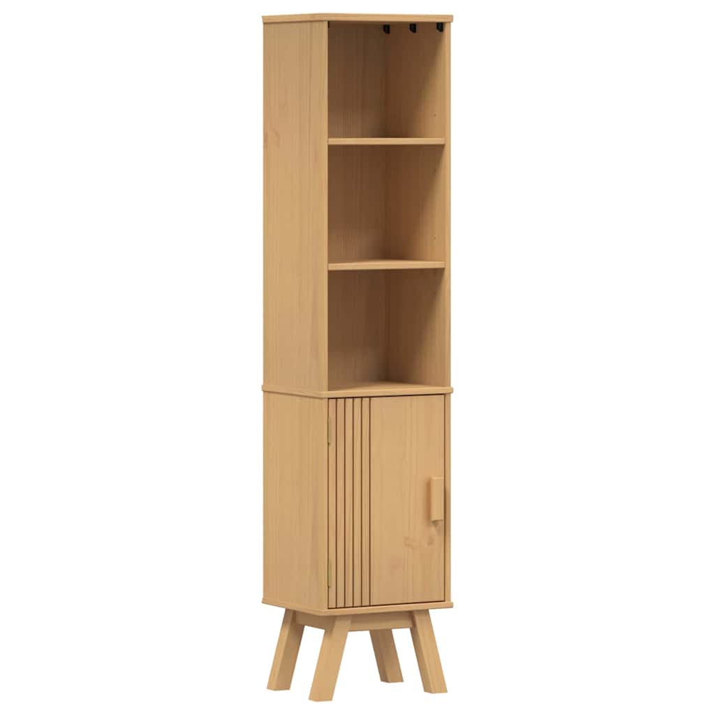 Badeværelsessæt 4 pcs Brun 114 x 43 x 73.5 cm Massivt fyrretræ