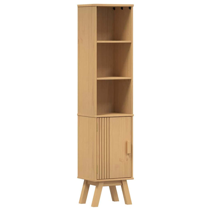 Badeværelsessæt 4 pcs Brun 114 x 43 x 73.5 cm Massivt fyrretræ
