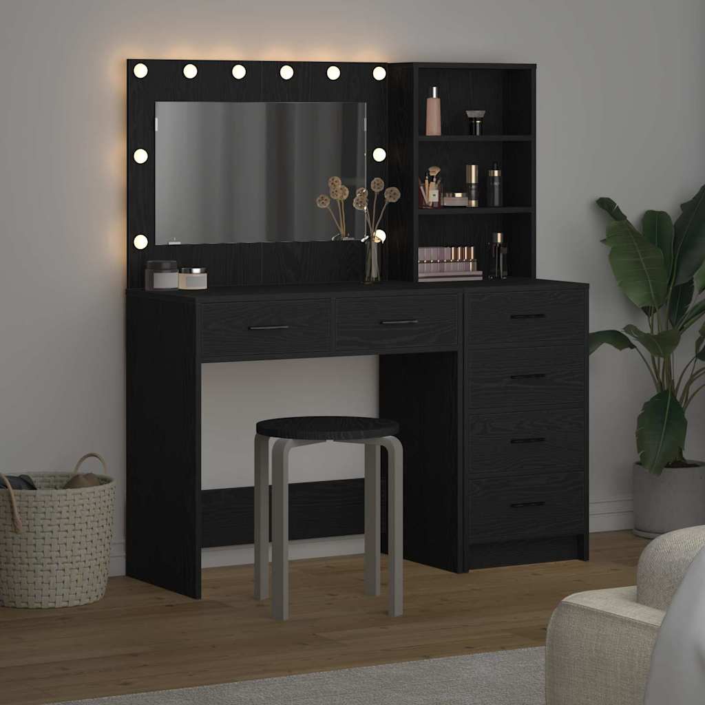 Klædeskab med skuffe Sort 78.5 x 41 x 135 cm Konstrueret træ