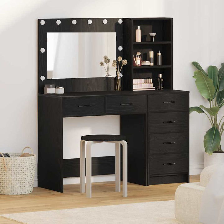 Klædeskab med skuffe Sort 78.5 x 41 x 135 cm Konstrueret træ