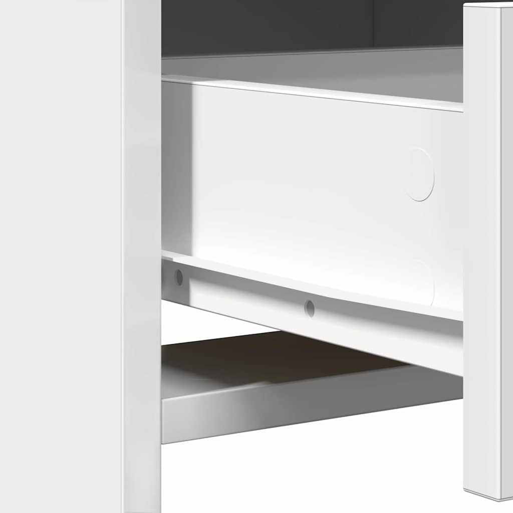 Klædeskab med hylde 2 pcs Hvid 50 x 41 x 135 cm Konstrueret træ