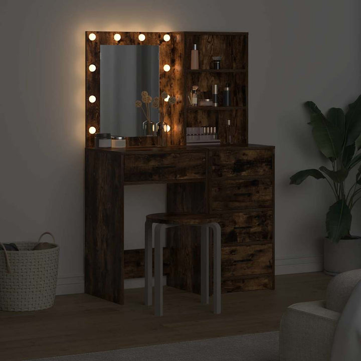 Klædeskab med hylde 2 pcs Brun 50 x 41 x 135 cm Konstrueret træ