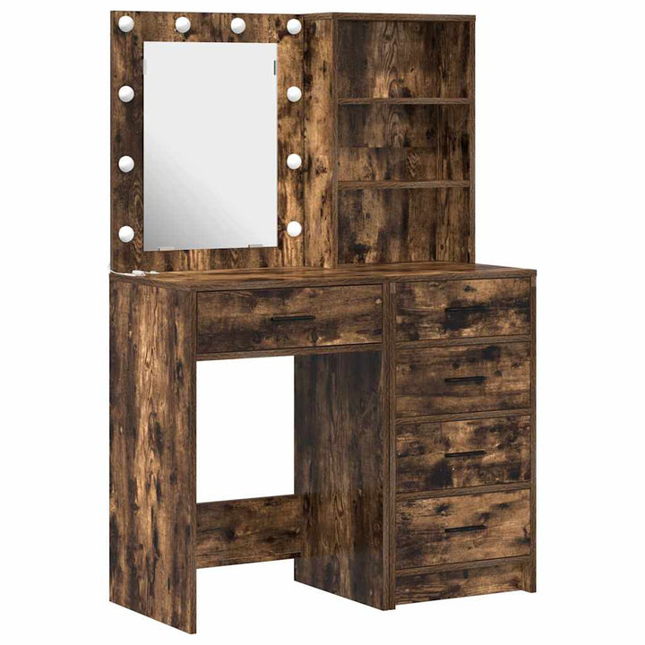Klædeskab med hylde 2 pcs Brun 50 x 41 x 135 cm Konstrueret træ
