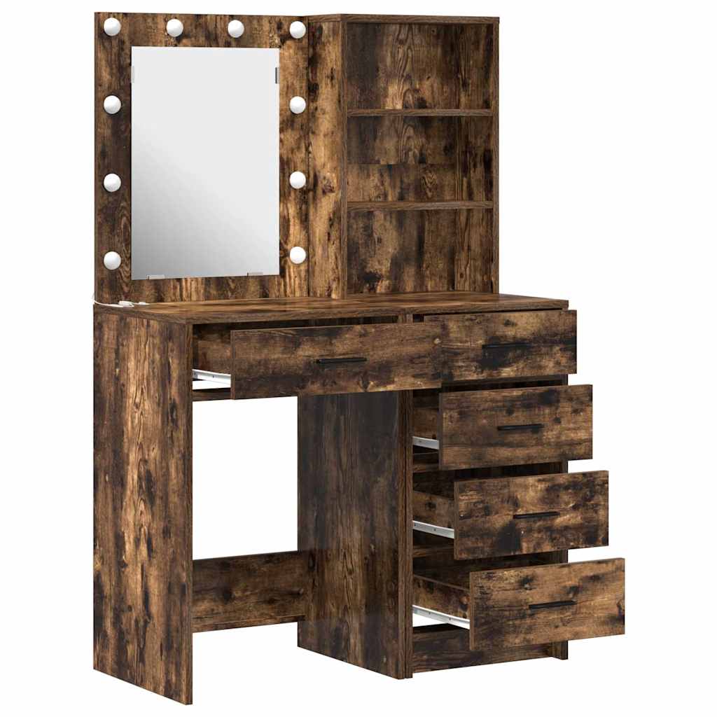Klædeskab med hylde 2 pcs Brun 50 x 41 x 135 cm Konstrueret træ