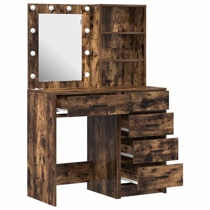 Klædeskab med hylde 2 pcs Brun 50 x 41 x 135 cm Konstrueret træ