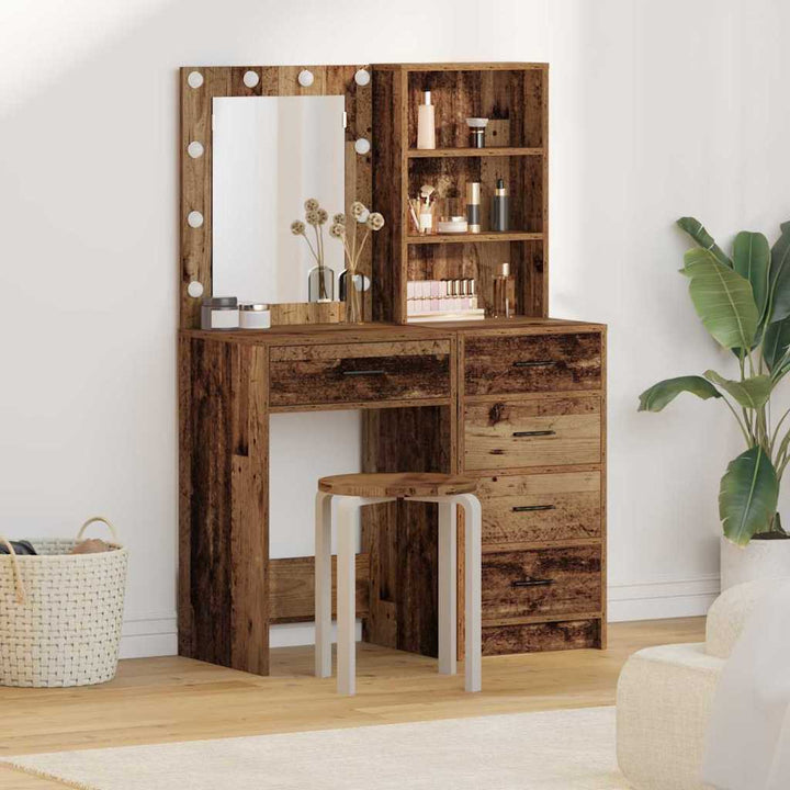 Klædeskab med hylde 2 pcs Brun 50 x 41 x 135 cm Konstrueret træ
