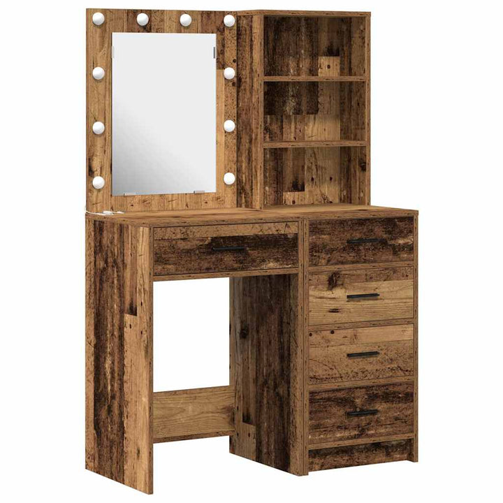 Klædeskab med hylde 2 pcs Brun 50 x 41 x 135 cm Konstrueret træ