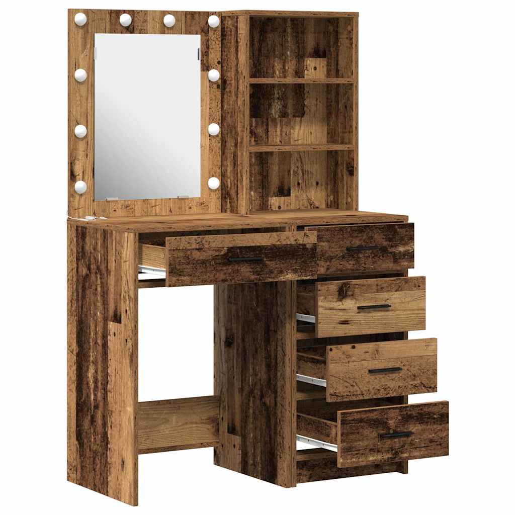 Klædeskab med hylde 2 pcs Brun 50 x 41 x 135 cm Konstrueret træ