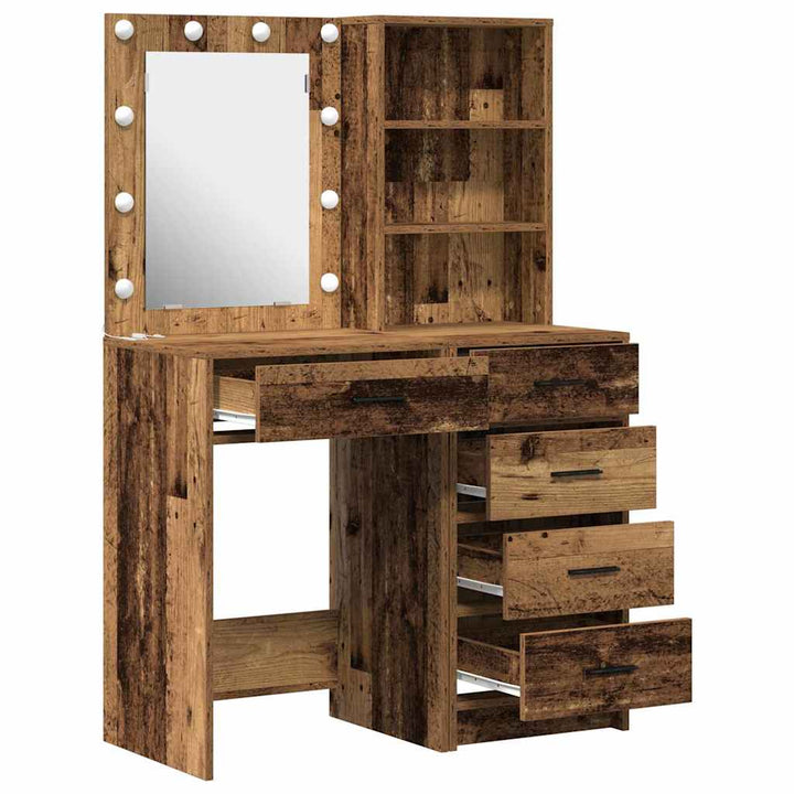 Klædeskab med hylde 2 pcs Brun 50 x 41 x 135 cm Konstrueret træ