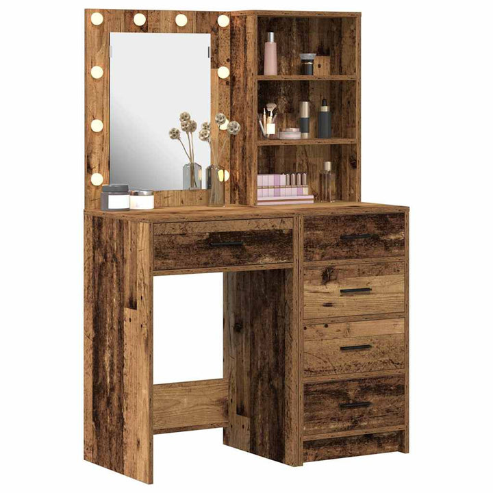 Klædeskab med hylde 2 pcs Brun 50 x 41 x 135 cm Konstrueret træ