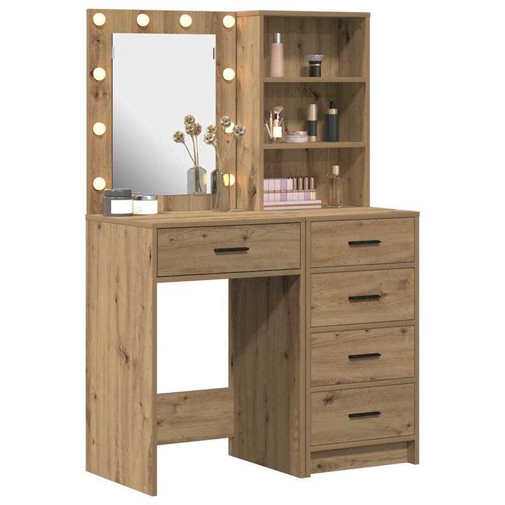 Klædeskab med hylde 2 pcs Brun 50 x 41 x 135 cm Konstrueret træ