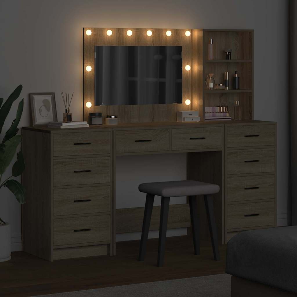 Klædeskab med hylde 3 pcs Brun 40 x 41 x 135 cm Konstrueret træ