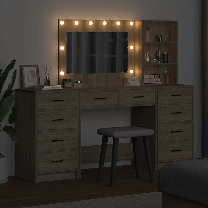 Klædeskab med hylde 3 pcs Brun 40 x 41 x 135 cm Konstrueret træ