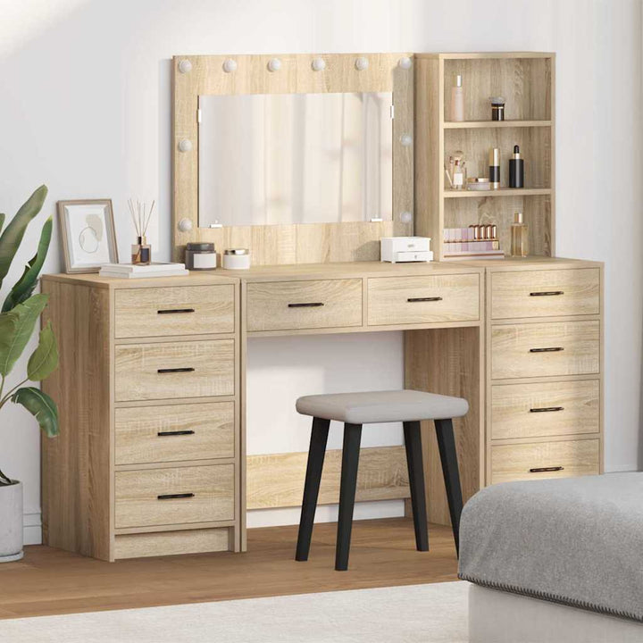 Klædeskab med hylde 3 pcs Brun 40 x 41 x 135 cm Konstrueret træ