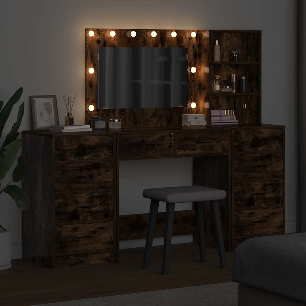 Klædeskab med hylde 3 pcs Brun 40 x 41 x 135 cm Konstrueret træ