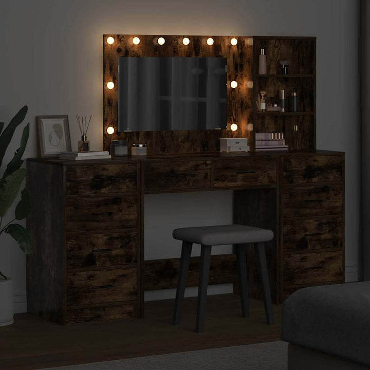 Klædeskab med hylde 3 pcs Brun 40 x 41 x 135 cm Konstrueret træ