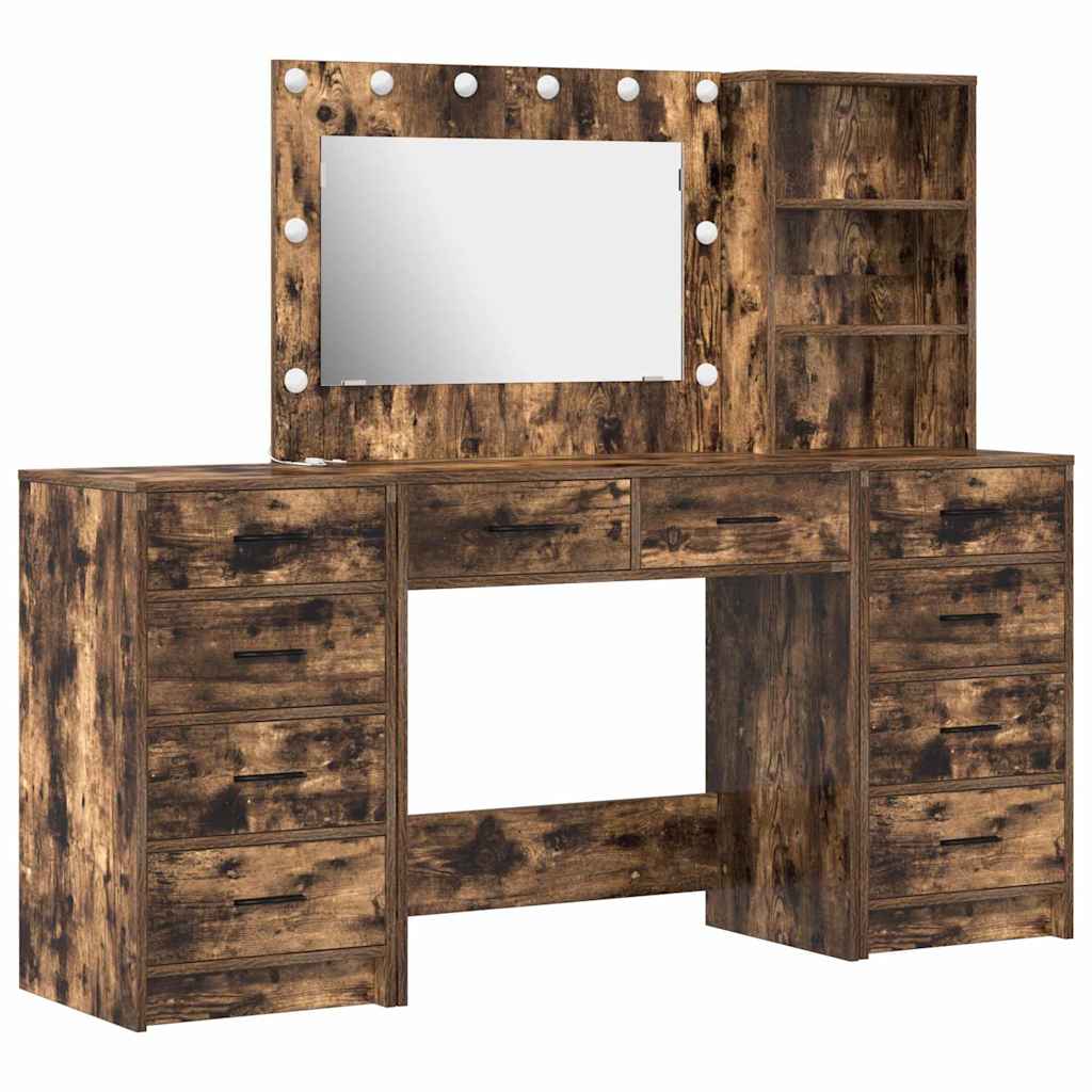 Klædeskab med hylde 3 pcs Brun 40 x 41 x 135 cm Konstrueret træ