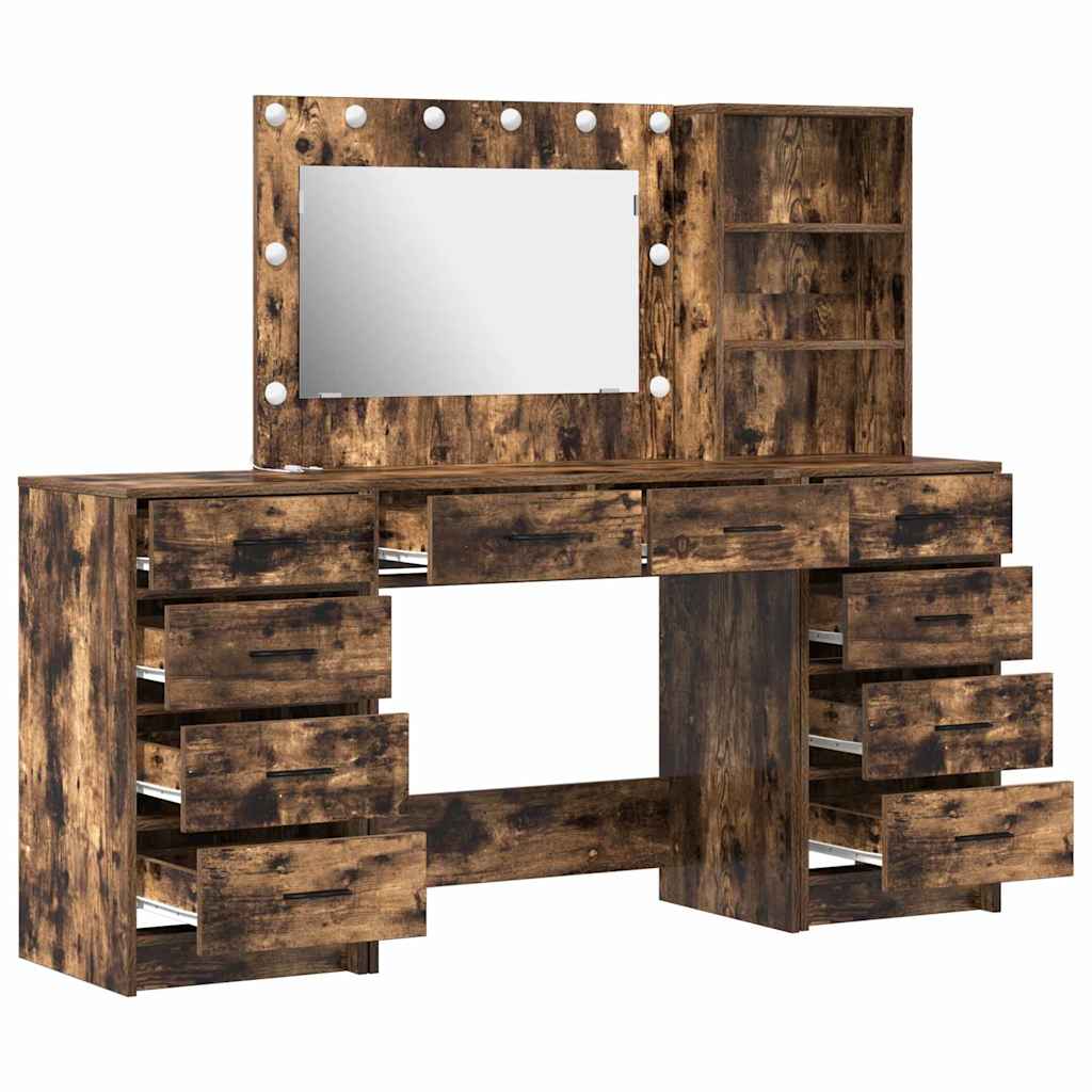 Klædeskab med hylde 3 pcs Brun 40 x 41 x 135 cm Konstrueret træ