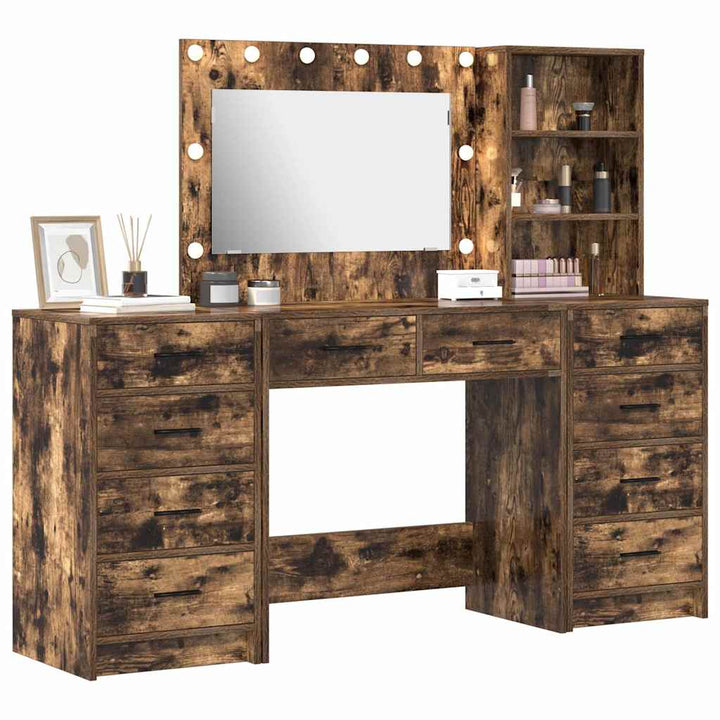 Klædeskab med hylde 3 pcs Brun 40 x 41 x 135 cm Konstrueret træ