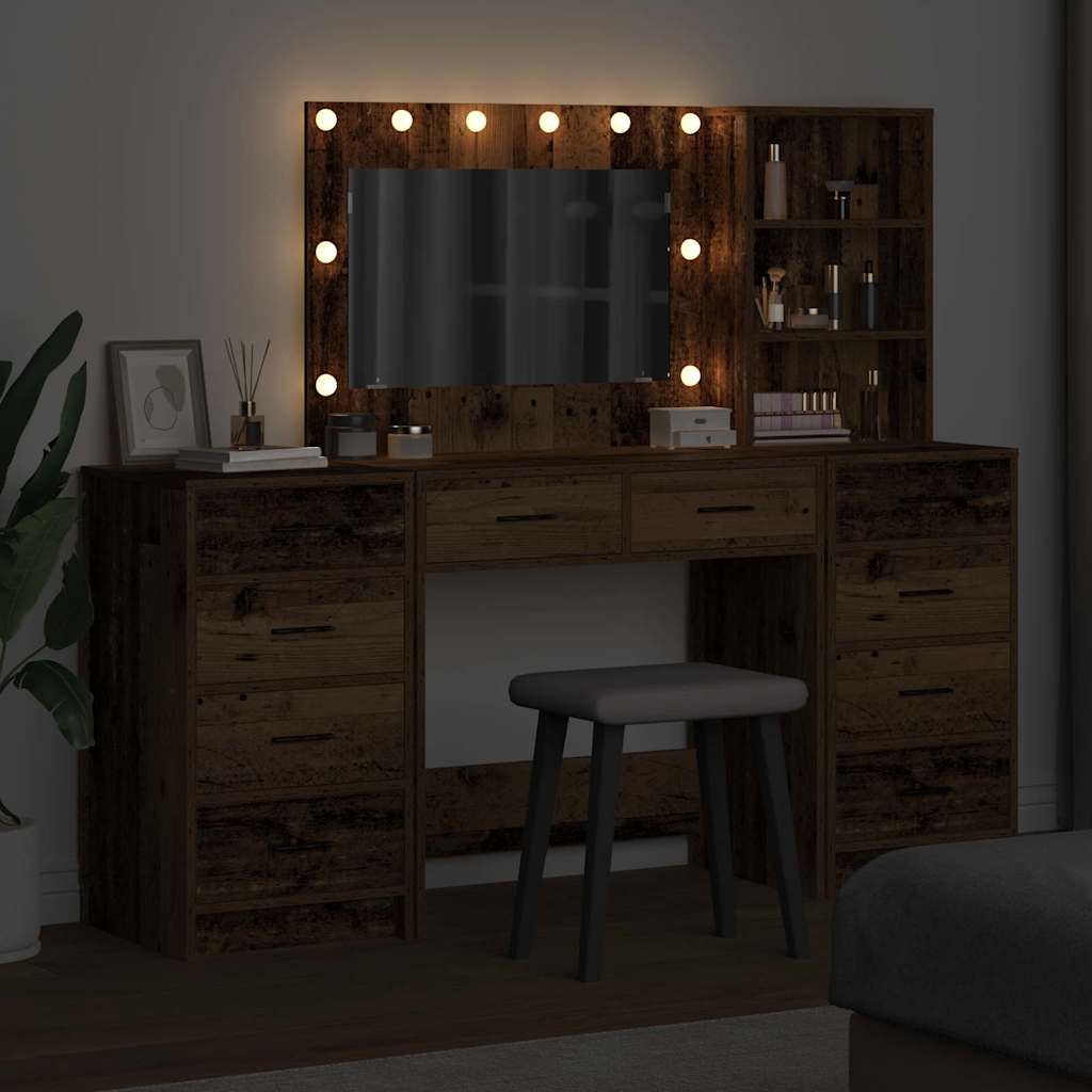 Klædeskab med hylde 3 pcs Brun 40 x 41 x 135 cm Konstrueret træ