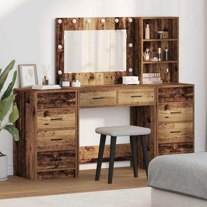 Klædeskab med hylde 3 pcs Brun 40 x 41 x 135 cm Konstrueret træ