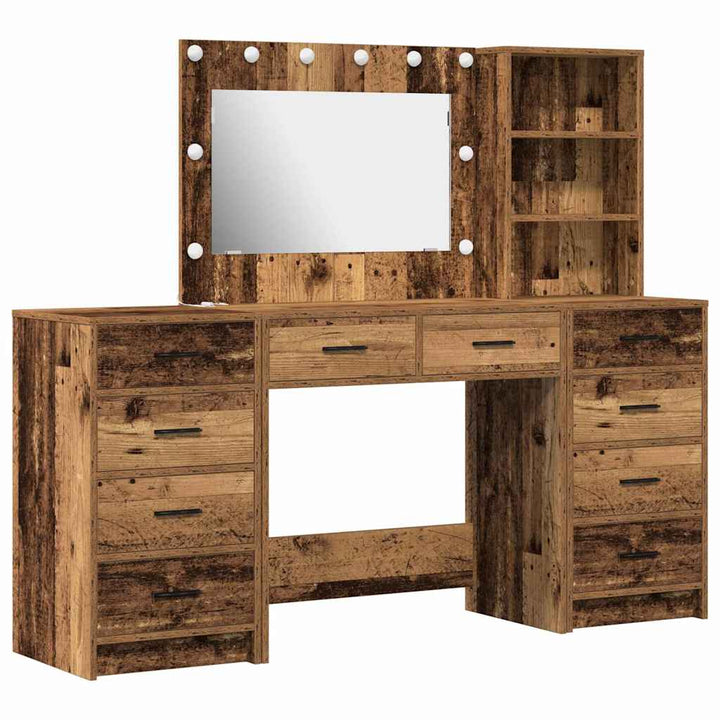 Klædeskab med hylde 3 pcs Brun 40 x 41 x 135 cm Konstrueret træ