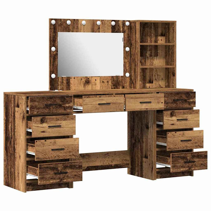 Klædeskab med hylde 3 pcs Brun 40 x 41 x 135 cm Konstrueret træ
