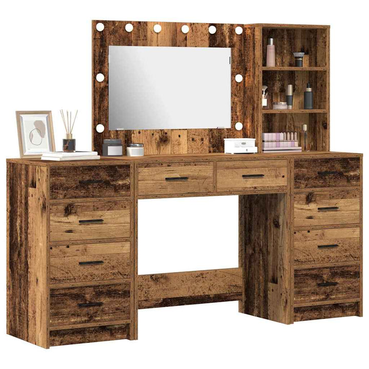 Klædeskab med hylde 3 pcs Brun 40 x 41 x 135 cm Konstrueret træ
