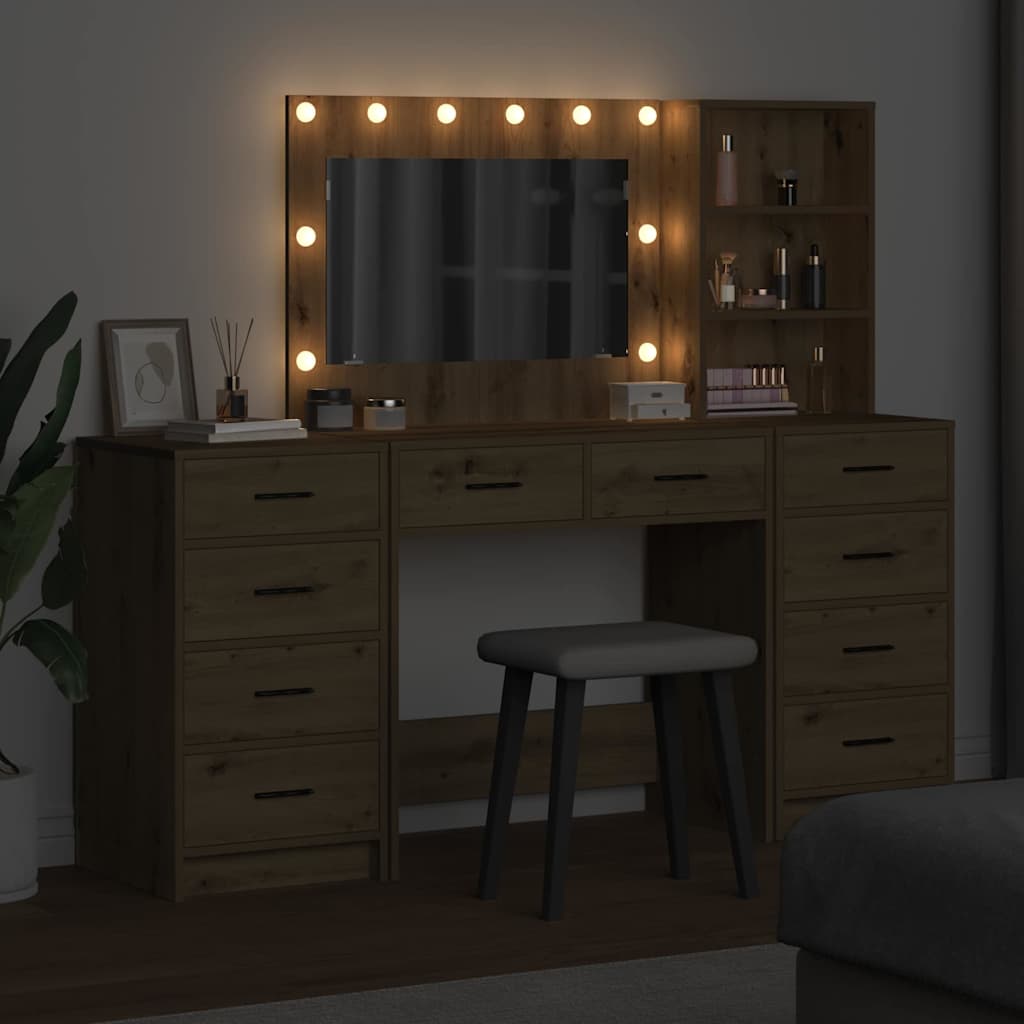 Klædeskab med hylde 3 pcs Brun 40 x 41 x 135 cm Konstrueret træ