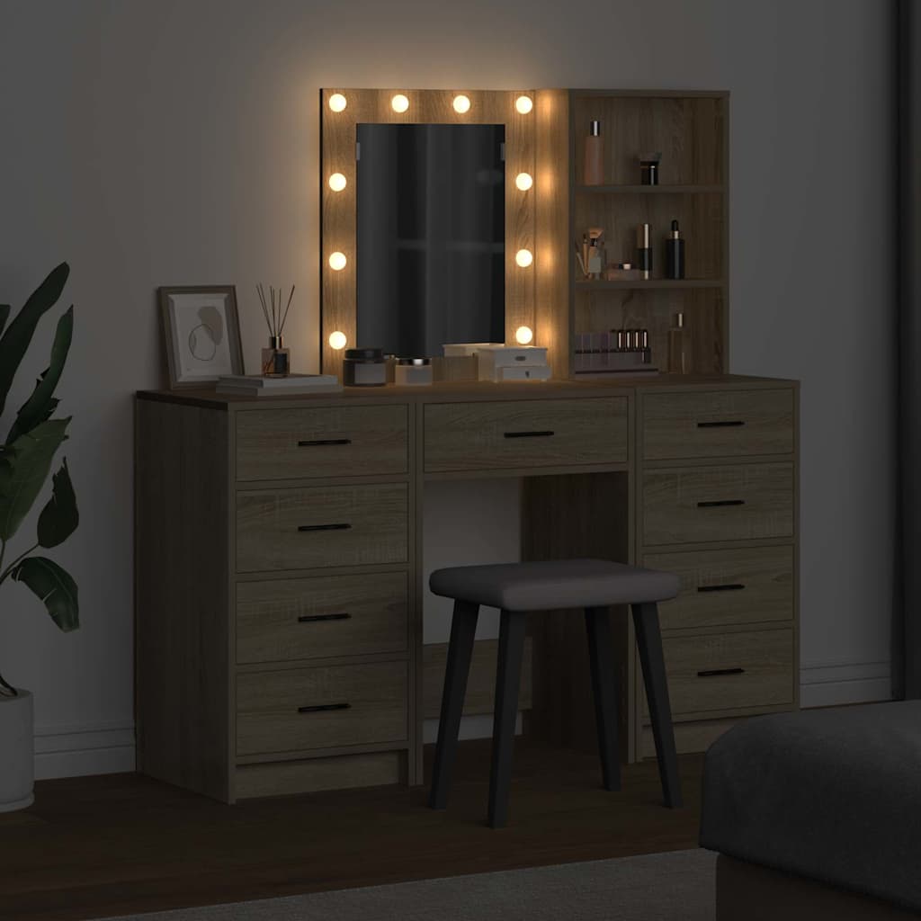 Klædeskab med hylde 3 pcs Brun 40 x 41 x 135 cm Konstrueret træ