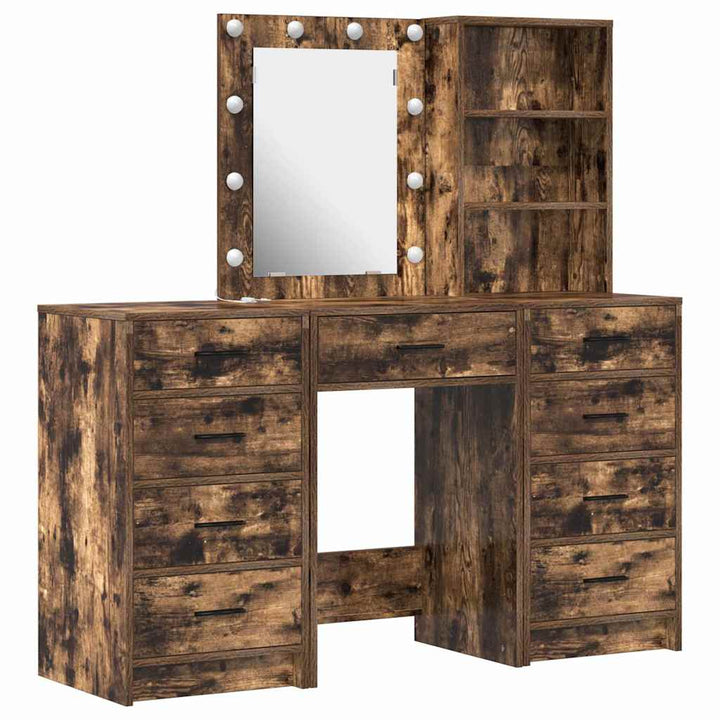 Klædeskab med hylde 3 pcs Brun 40 x 41 x 135 cm Konstrueret træ