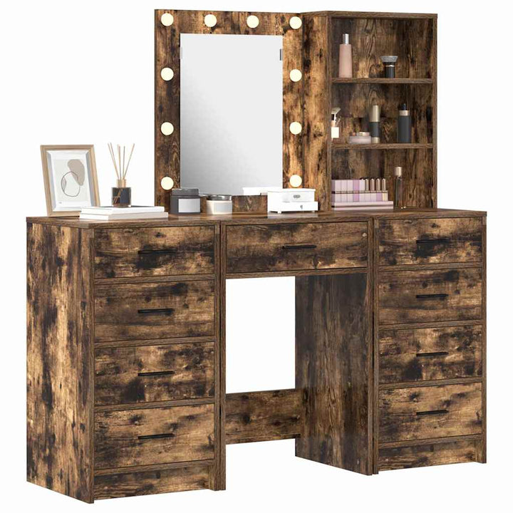 Klædeskab med hylde 3 pcs Brun 40 x 41 x 135 cm Konstrueret træ