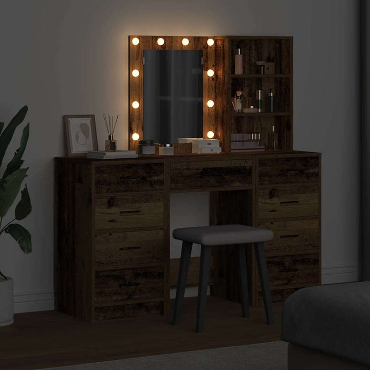 Klædeskab med hylde 3 pcs Brun 40 x 41 x 135 cm Konstrueret træ